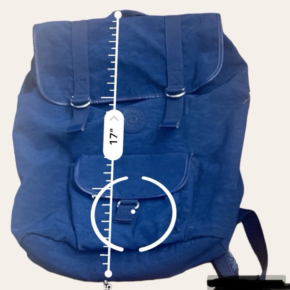 Kipling Large Backpack Dark Blue W/ Laptop Sleeve - image 3